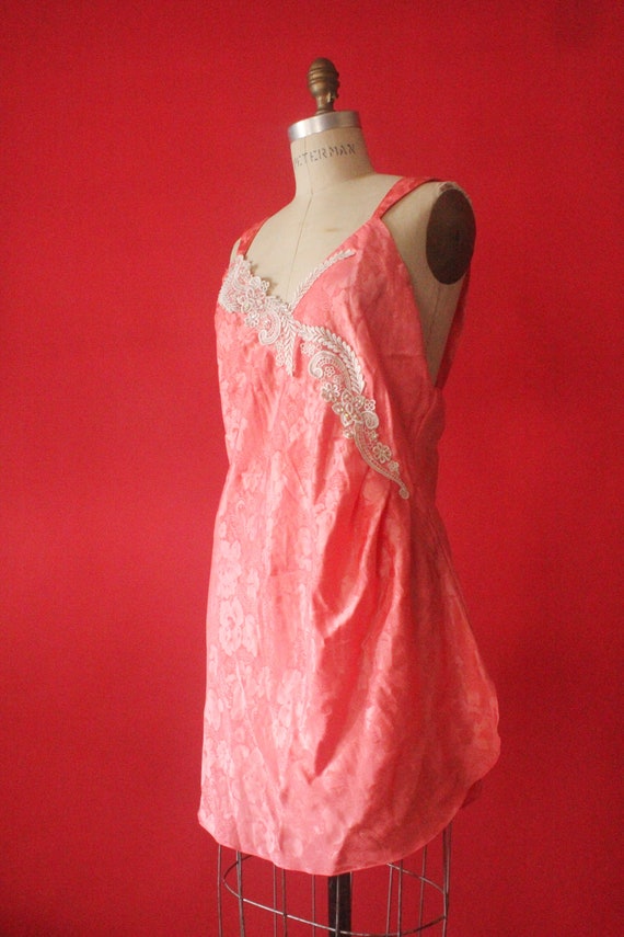 Vintage 80's Victorias Secret Gold Label Coral Pe… - image 1