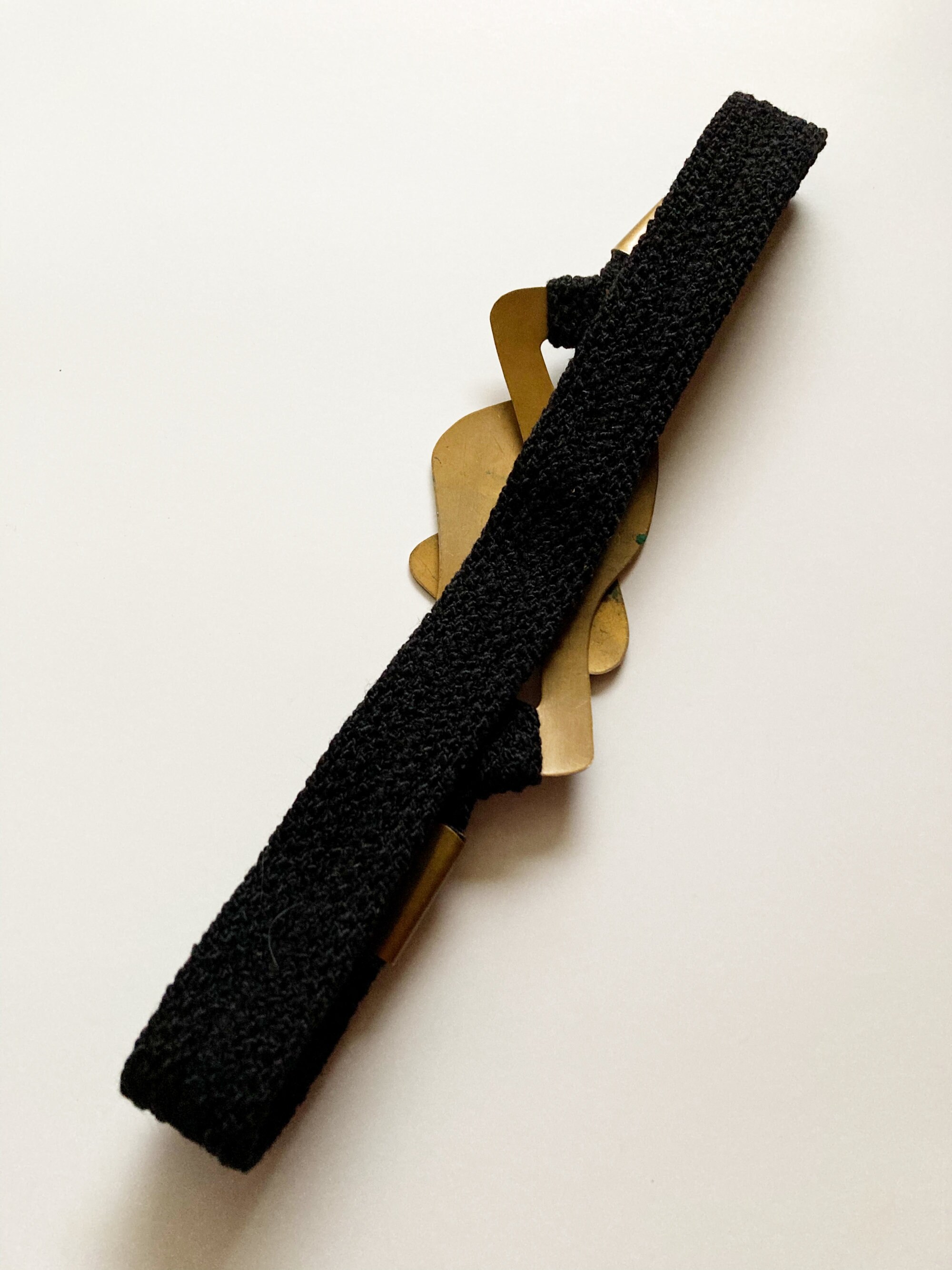 Vintage 70s Brutalist Abstract Brass Lock Belt Vintage 70 main image 2