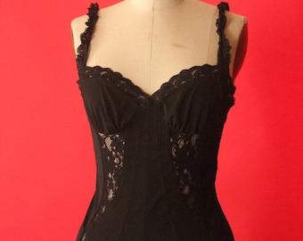 Vintage 90&#39;s Dolce and Gabbana Black Lace Bustier size 30/44