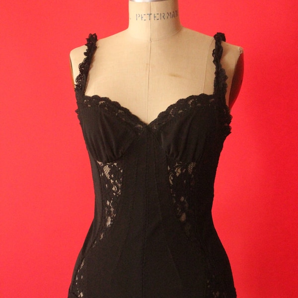 Black Lace Bustier Etsy