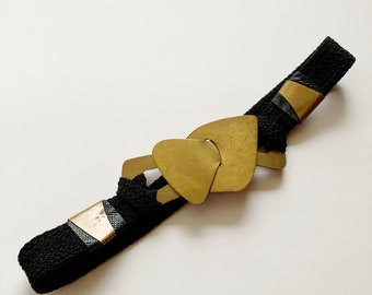 Neuf Trinity Brasshippie Minimaliste Rétro Mcm Boho NOS 1970s Rétro Belt Buckle Neuf Trinity Brasshippie Minimaliste Rétro Mcm Boho NOS 1970s Rétro Belt Buckle