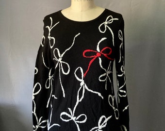 Vintage 2000s Y2K Pullover Long Sleeve Knit Christmas Sweater by Ann Taylor Size M