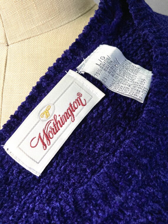 Vintage 90’s Purple Knit Short Sleeve Pullover Sw… - image 10
