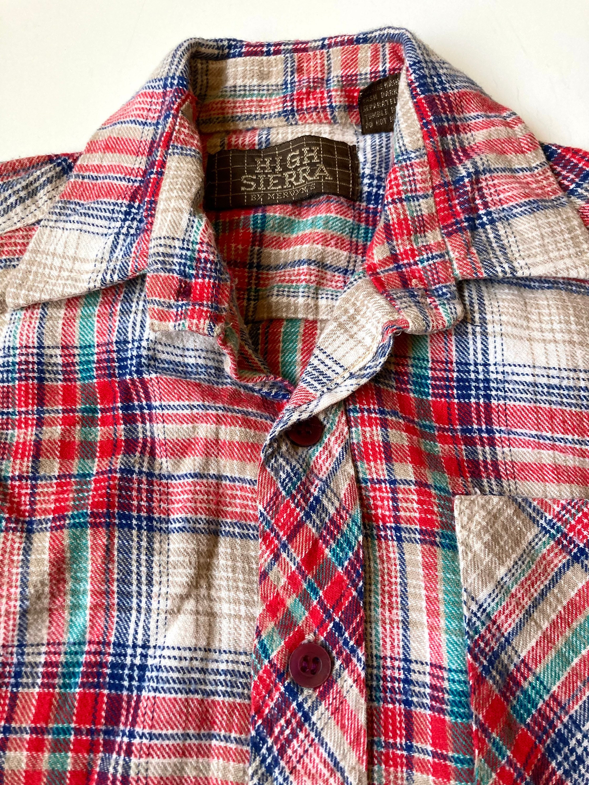 Holister Flanelle Chemise Bouton Grand Carreaux Tartan Motif Travail