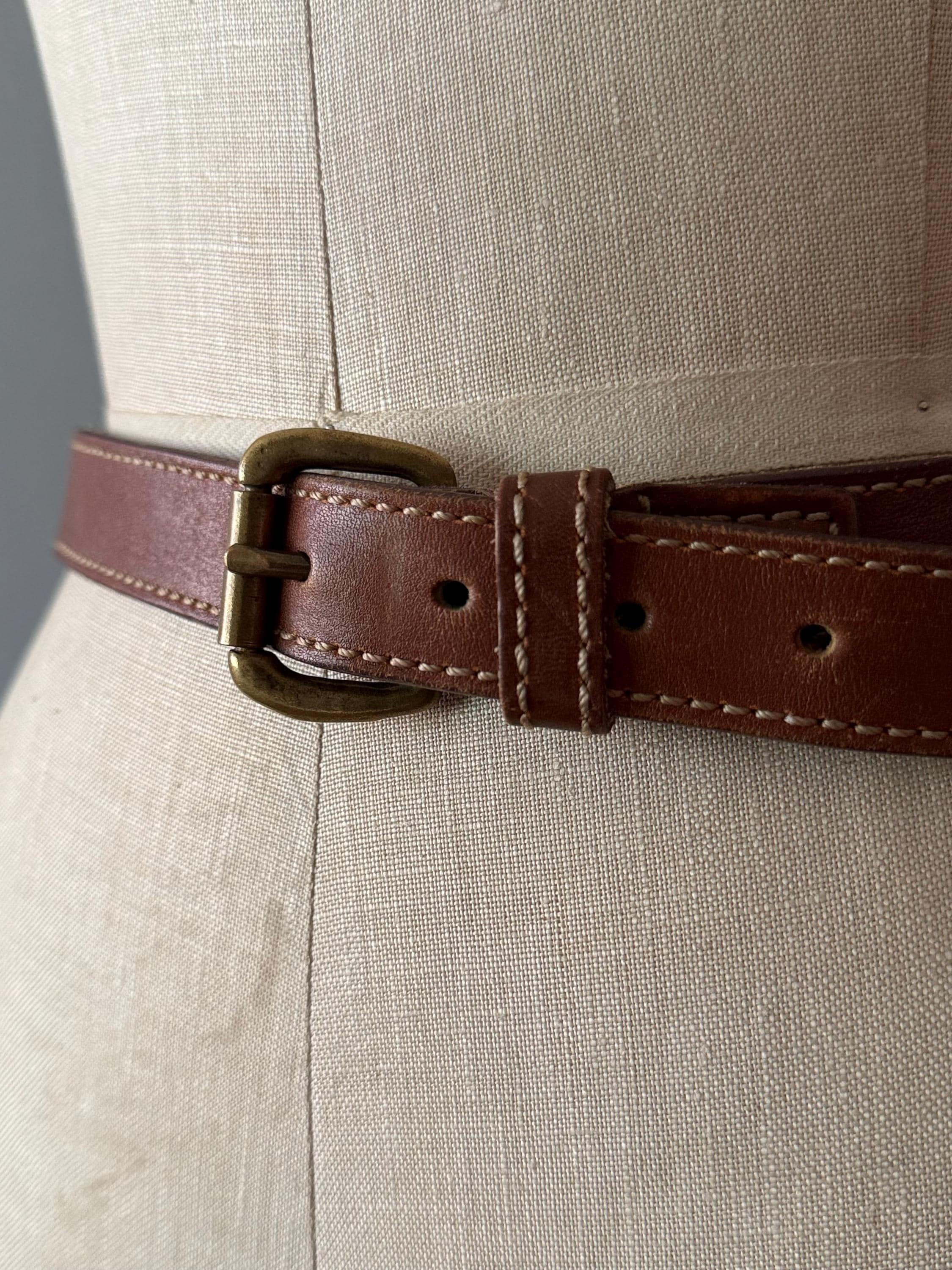 Vintage Patagonia Brown Leather Belt With Hidden Zipper  display picture 2