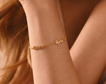 Custom Multiple Name Bracelet, Bracelet for Women, Personalized Name Bracelet, Kids Names Bracelet, Family Name Bracelet, Mother's Day Gift