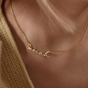 Personalized Name Necklace, Gold Name Necklace, Delicate Minimal Name Necklace, Gift for Her, Birthday Gift, Christmas Gift For Mom