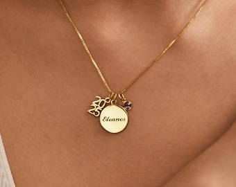 Custom Disc Graduation Necklace Gift, Grad Jewelry for Her, Custom Master's Degree Graduation Gift, High School Grad Class of 2025