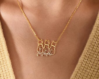 Collar de gato personalizado con nombre, joyería conmemorativa personalizada para mascotas, delicado collar con nombre de gato, collar para mascotas, regalo para amantes de los gatos, regalo para el Día de la Madre