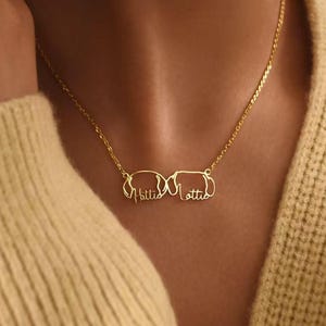 Custom Dog Ear Necklace, Personalized Pet Jewelry for Women, Dog Name Necklace, Custom Pet Jewelry, Animal Jewelry, Pet Memorial Gift