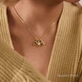 Boy Girl Charm Necklace, Angel Wing Pendant, Custom Birthstone Kids Charm, New Mom Gift, Family Necklace, Birthstone Sympathy Necklace