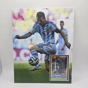Lionel Messi 8x10 trading card frame wall art display  Inter Miami Argentina Soccer Football Barcelona FIFA MLS