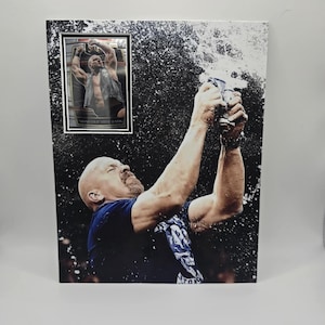 WWF WWE Stone Cold Steve Austin 8x10 Wrestling card frame wall art display Royal Rumble Wrestlemania