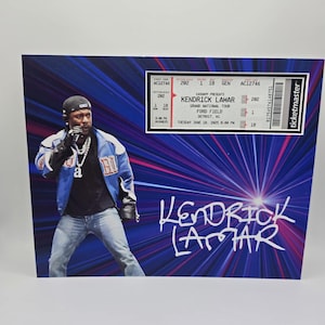 Kendrick Lamar Tour-Eintrittskarte 8x10 Passepartout Bord Display Rahmen