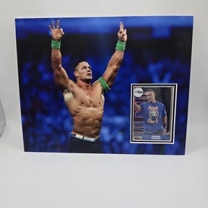 WWF WWE John Cena 8x10 Wrestling card frame wall art display  Royal Rumble Wrestlemania