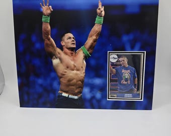 Cornice da parete con carta da wrestling WWF WWE John Cena 8x10, esposizione artistica Royal Rumble Wrestlemania