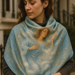 Valley of Detachment Mystical Shawl | Abraham Xerxes Collection | Persian Miniature Inspired Scarf