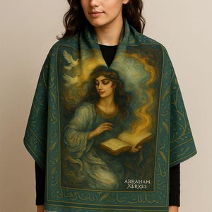 Valley of Knowledge Mystical Shawl | Abraham Xerxes Collection | Persian Miniature Inspired Scarf
