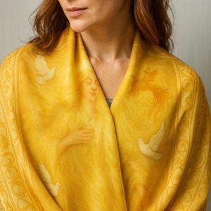 Valley of Annihilation Mystical Shawl | Abraham Xerxes Collection | Persian Miniature Inspired Scarf