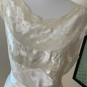 1950s Bridal Nightgown satin M