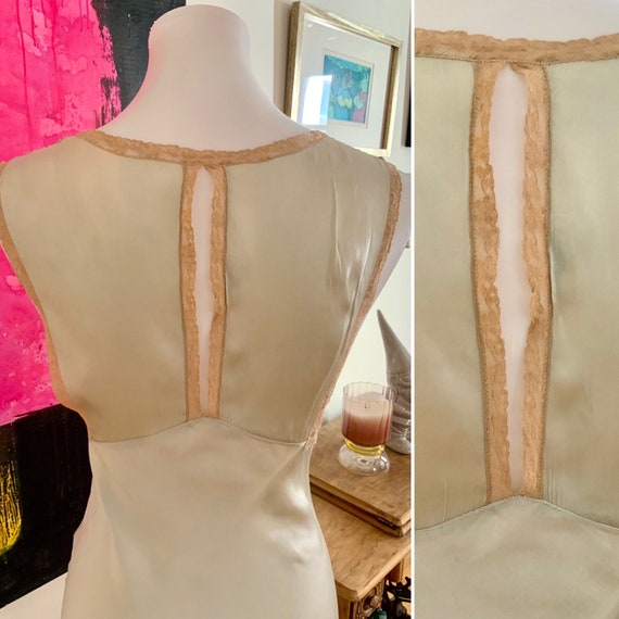 1950s  Nightgown Silk /  Lace - 50s Nightgown - B… - image 8