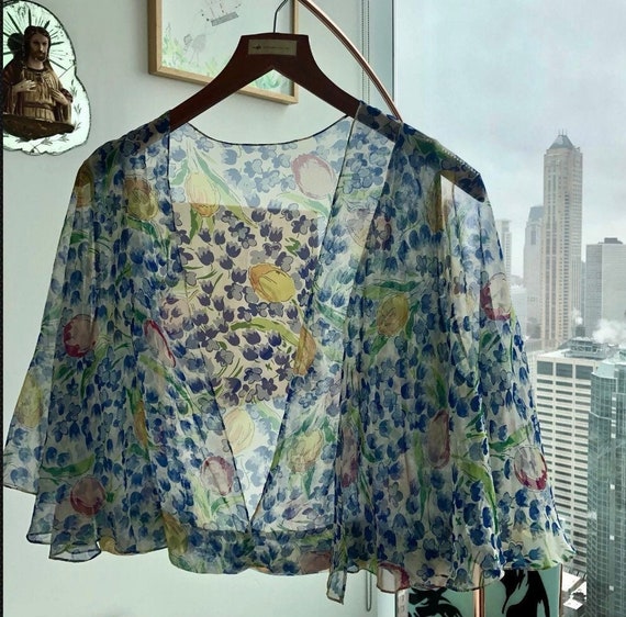 30s Sheer Blouse - Vintage Blouse - 30s Blouse - C