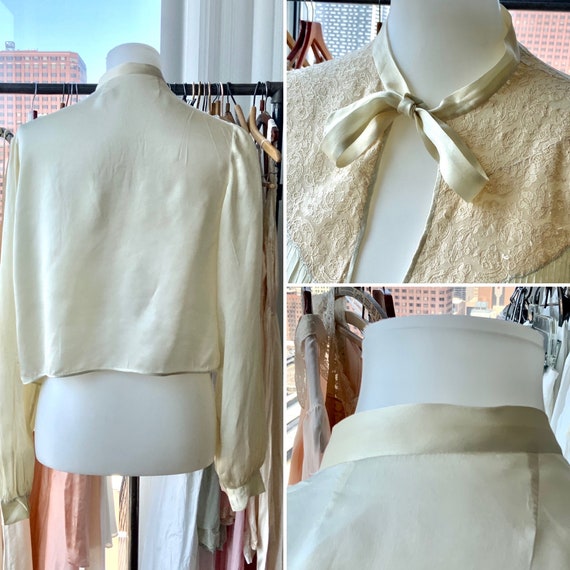 1950s Silk Bed Jacket - Vintage Bed Jacket - Silk… - image 5