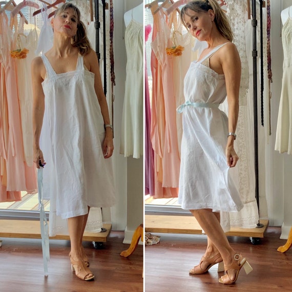 Edwardian Cotton Nightgown - Edwardian Slip Dress… - image 2