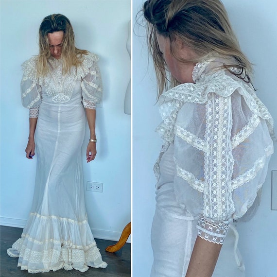 Edwardian Wedding Dress - Edwardian Dress - Vinta… - image 1