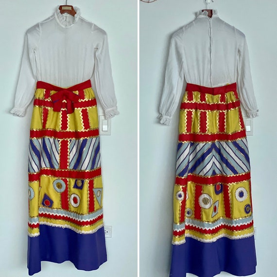 70s Maxi Dress - 70s Party Dress - 70s Dress - 197