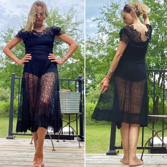 30s Evening Gown - 30s Lace Dress - 30s Flapper Dr