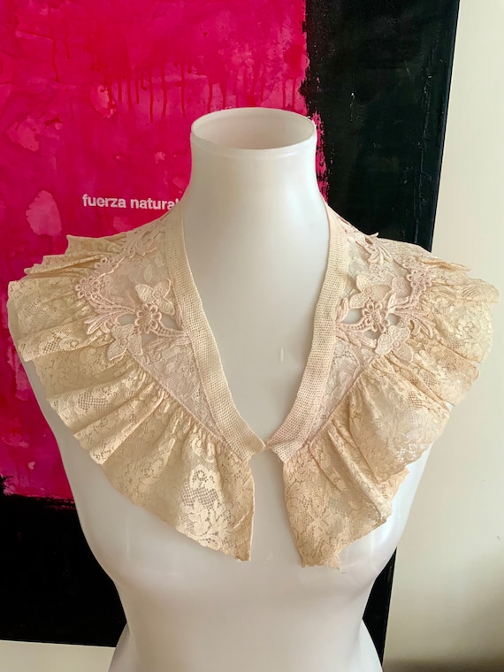Antique Collar - Handmade Lace - Edwardian Collar