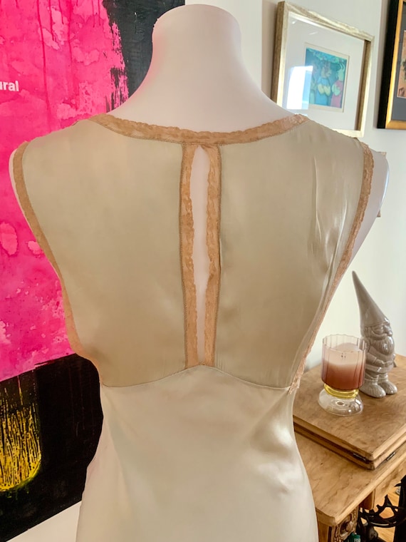 1950s  Nightgown Silk /  Lace - 50s Nightgown - B… - image 9