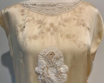 Iconic 1930s Champagne Pure Silk Nightgown | Reimagined Vintage Silk Dress-20ax