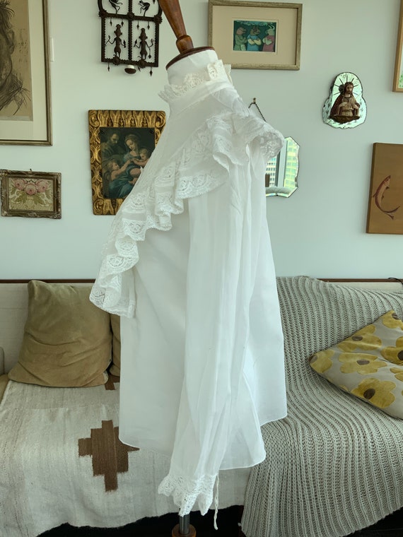 Victorian Blouse - White Antique Blouse - Embelli… - image 10