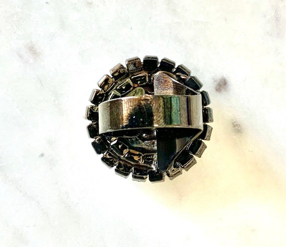 70s Round Statement  Ring - Vintage Statement Ring - image 9