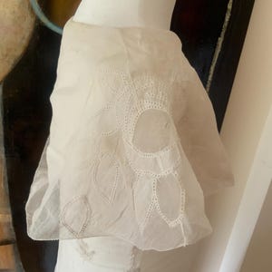 1910 Antique Cotton Nightgown: Edwardian Embroidered Dress, Size L image 9