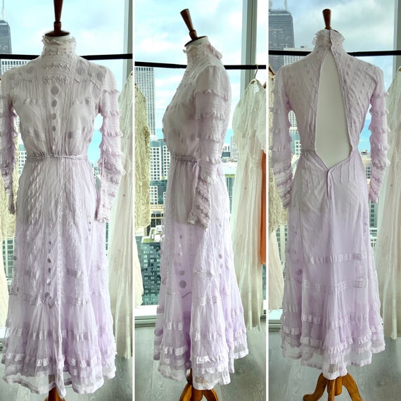 Edwardian Lawn Dress Lilac Trend - Lilac Lawn Dres