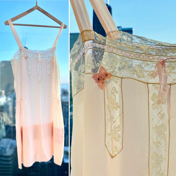 20s Silk Nightgown - 20s Nightgown - 1920s Silk Ni