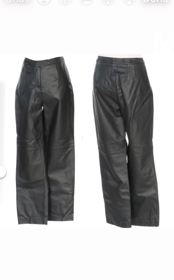 90s Leather Pants - 90s leather Trousers - Vintage