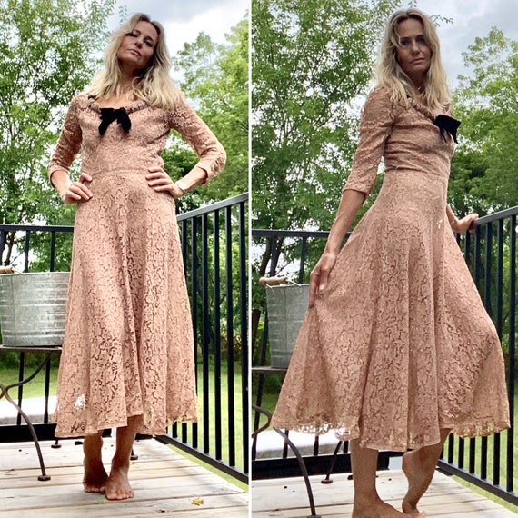 30s Evening Dress - 30s Dress - 30s Lace Dress - 3