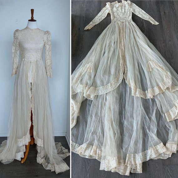 Late 30s Wedding Dress - Vintage Wedding Dress - A
