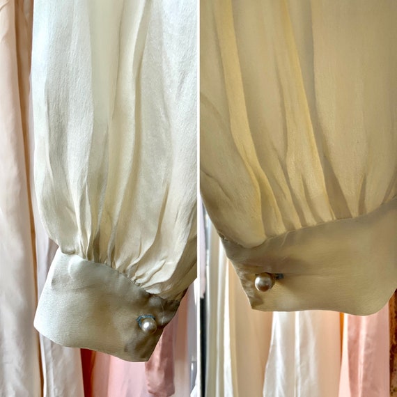 1950s Silk Bed Jacket - Vintage Bed Jacket - Silk… - image 6