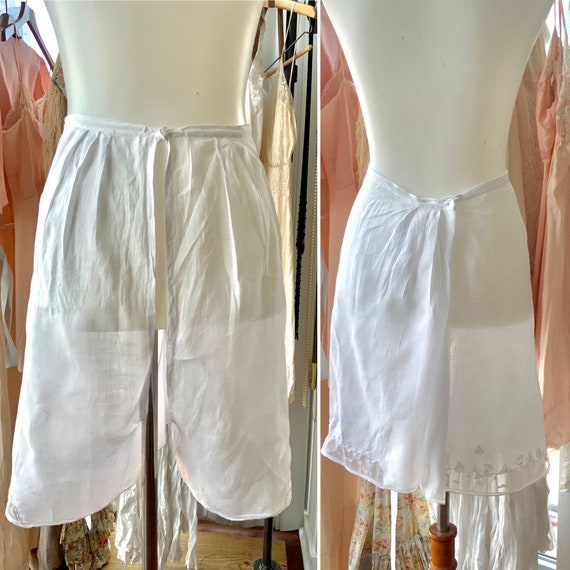 Antique Bloomers - Victorian Cotton Bloomers Whit… - image 4