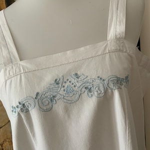 Victorian Cotton Underdress - Antique Slip Dress - Antique Nightgown