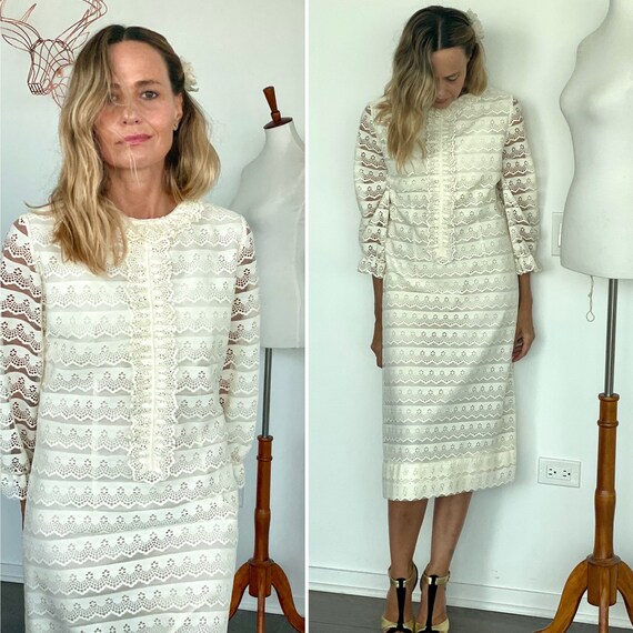 Jane Andre California Dress - 60s White Dress - 60