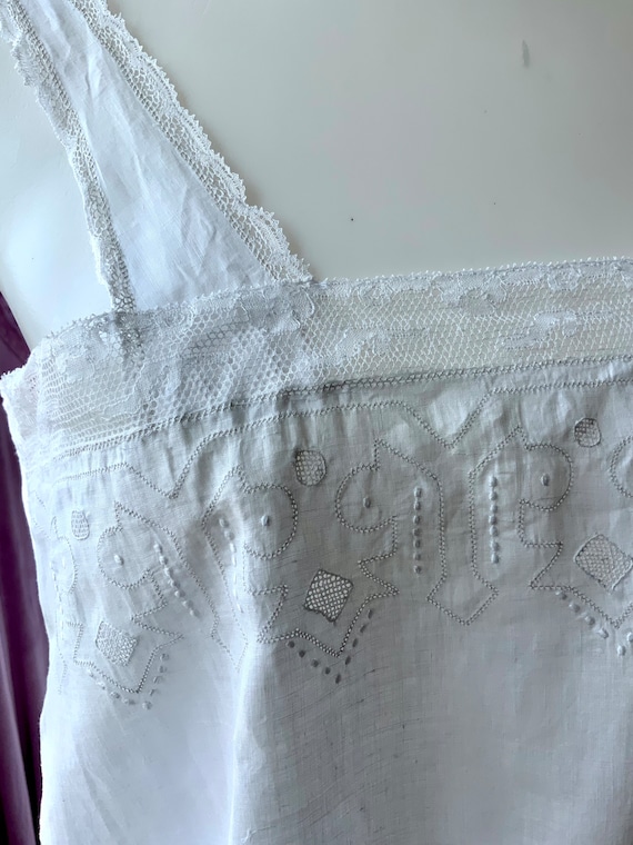 Edwardian Cotton Nightgown - Edwardian Slip Dress… - image 7