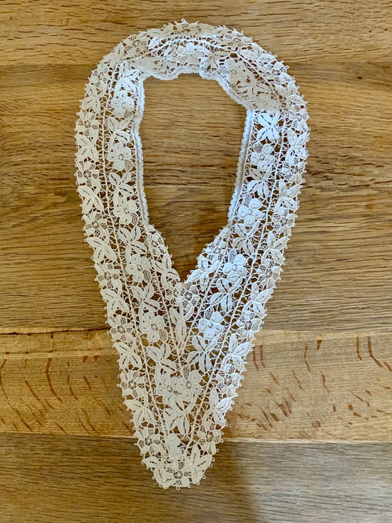 Antique Collar - Handmade Lace - Edwardian Collar