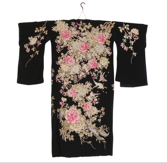 20s Embroidered Kimono - Vintage Kimono - Silk kim