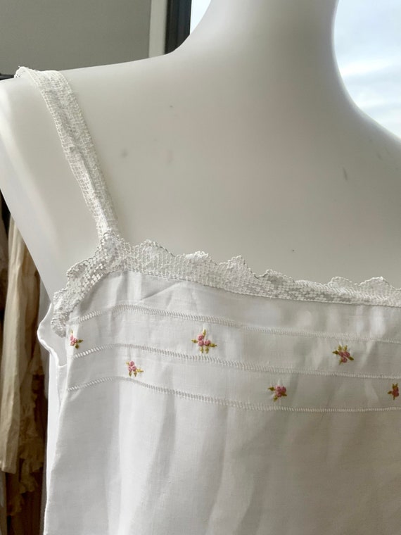 Edwardian Camisole - Edwardian Cotton Top Embroid… - image 7